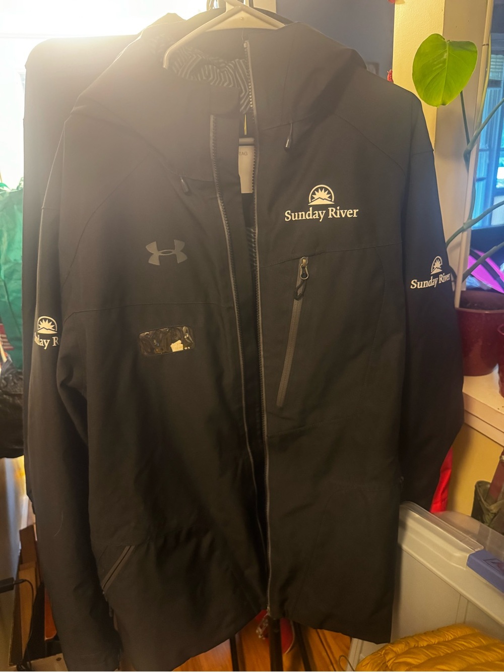 Men's Black hard shell Jacket by Under Armour